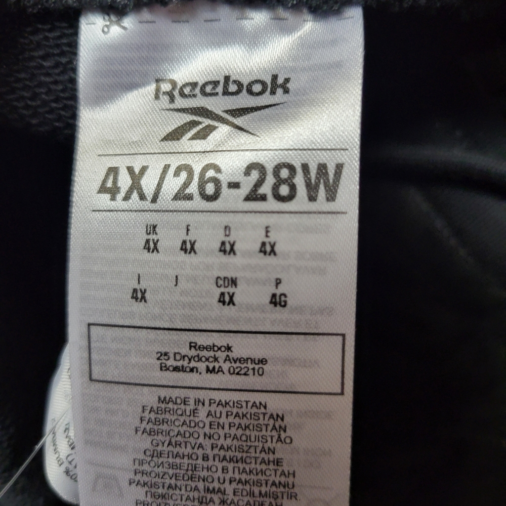 Reebok Black Plus-Size Women's French Terry Shorts Active Identify Plus Size 4X - Picture 2 of 6